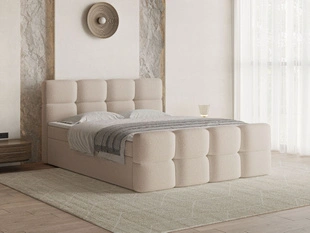 Boxspringbett mit Bettkasten 140x200 Rivon Beige