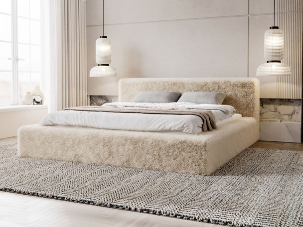 Polsterbett mit Bettkasten und Lattenrost 120x200 Enjoy Beige