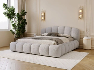 Polsterbett mit Stauraum und Lattenrost 160x200 Cloud Soft Grau