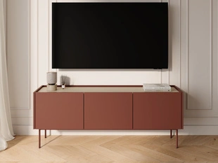 TV-Lowboard mit Türen Drevo Rot
