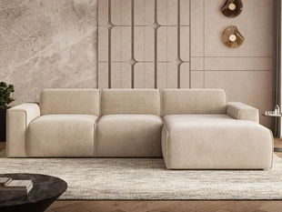 Ecksofa L-Form Rechts Lavia Beige
