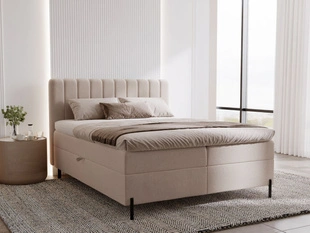 Boxspringbett mit Bettkasten 120x200 Primavera Beige
