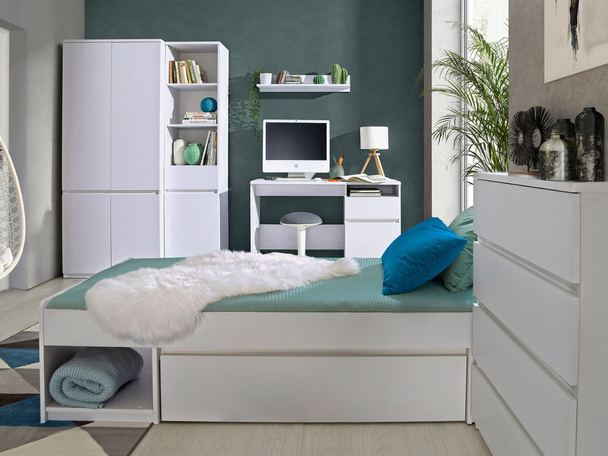 Möbel-Set für Jugendzimmer Arcadia Weiß