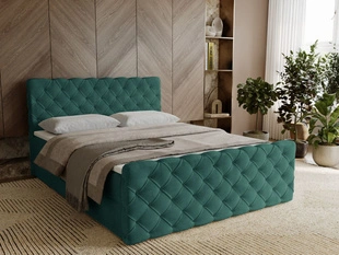 Boxspringbett mit Bettkasten 180x200 Lunaris Grün