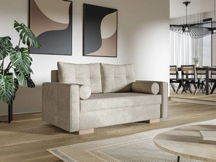 Schlafsofa mit Bettfunktion und Bettkasten Pori Beige