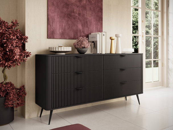 Kommode mit 6 Schubladen Latina Beige