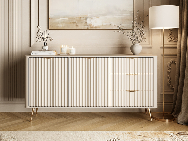 Kommode mit Türen und Schubladen Latina Beige