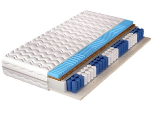 Taschenfederkernmatratze mit profiliertem Schaumstoff, Kokosmatte und Latex Tivo 200x200