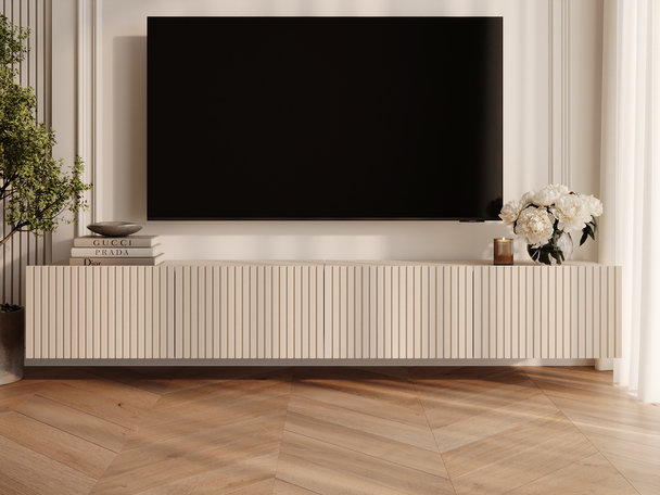 Set mit zwei TV-Lowboard mit Türen 100 cm Kioto Cashmere