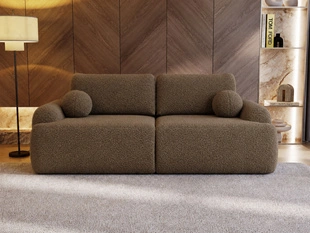 Sofa mit Schlaffunktion und Bettkasten Aurio Braun
