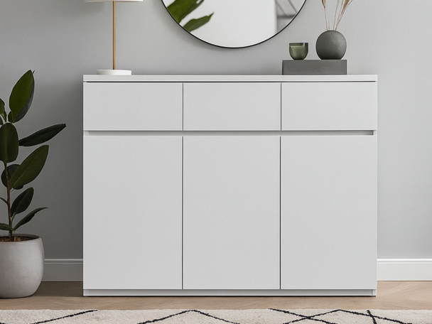 Kommode mit Türen und Schubladen Arcadia Weiß