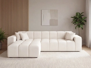 Ecksofa L-Form Links Moderne Ecksofa Loopo Creme