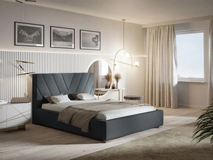 Polsterbett mit Bettkasten und Lattenrost 140x200 Tivoli Dunkelgrau