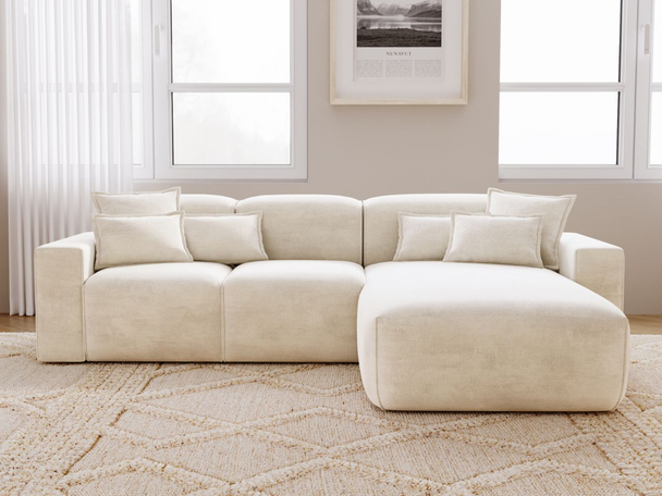 Ecksofa L-Form Rechts Moderne Ecksofa Leni Beige