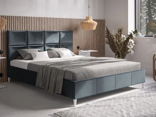 Polsterbett mit Lattenrost 140x200 Luxe Dunkelgrau