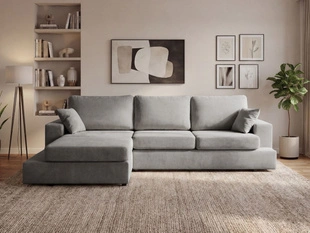 Ecksofa L-Form fürs Wohnzimmer Nesto Links Grau