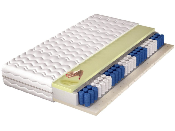 Taschenfederkernmatratze Pocket mit thermoelastischem und Latex Schaum Lusaro 200x200