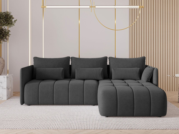 Ecksofa L-Form mit Schlaffunktion und Bettkasten Ardi Anthrazit
