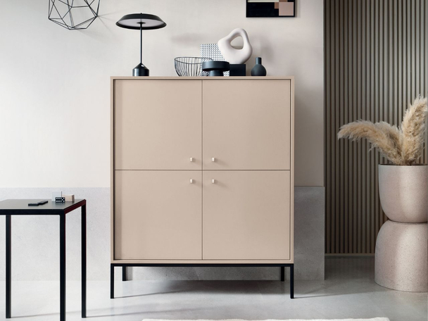 Türkommode mit Schwarz Metallbeinen Amor Beige