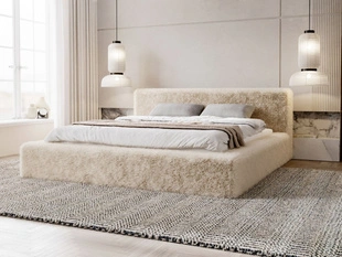 Polsterbett mit Bettkasten und Lattenrost 120x200 Enjoy Beige
