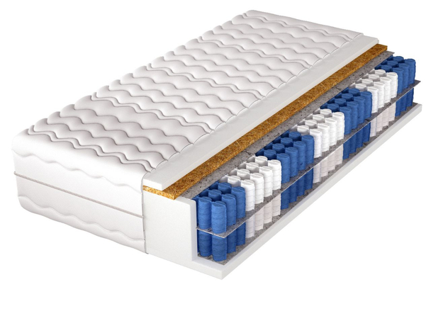 Taschenfederkernmatratze mit Kokosmatte und Polyurethanschaum Cavani 90x200