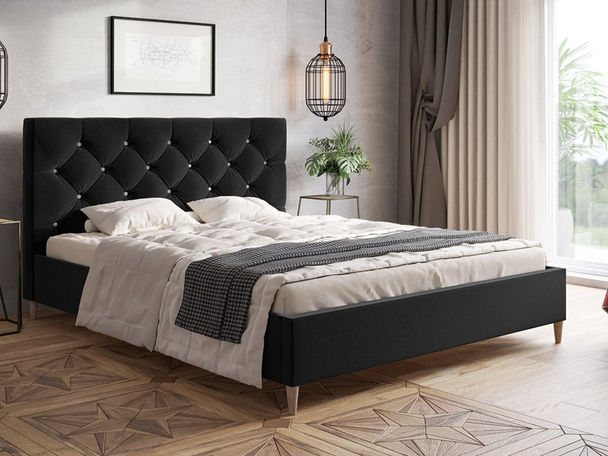 Polsterbett mit Lattenrost 180x200 Tril Schwarz