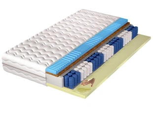 Taschenfederkernmatratze mit Kokosmatte, thermoelastischem und profiliertem Schaum Emero 120x200
