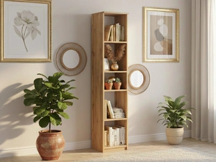 Regal mit Bücherregalen Arcadia Eiche Wotan, Weiß   