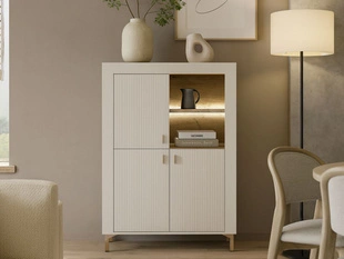 Kommode mit Türen und LED-Beleuchtung Messina Kaschmir