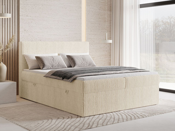 Boxspringbett mit Bettkasten 140X200 Brisa Beige