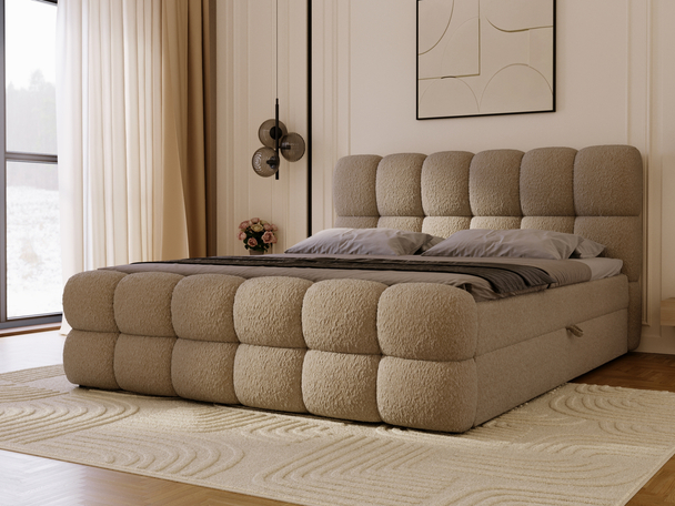 Boxspringbett mit Bettkasten 160x200 Modo Braun